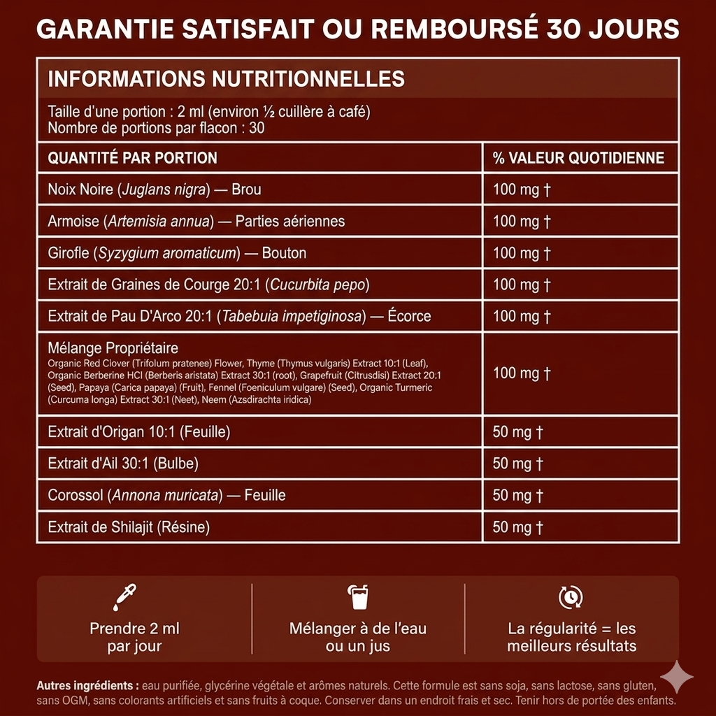 Cure Antiparasitaire Noix Noire & Armoise
