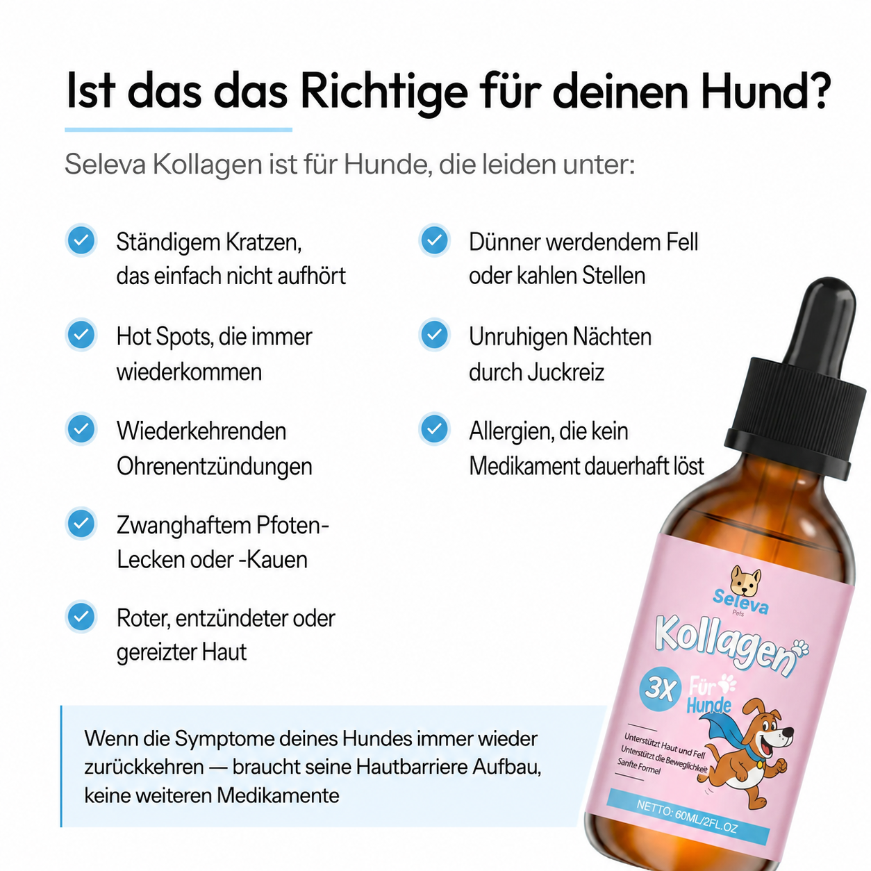 SELEVA Premium Flüssig-Kollagen für Hunde